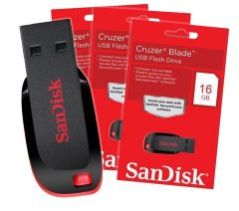 Sandisk Cruzer Blade USB 2.0 Flash Drive 16 GB